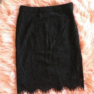 Black lace skirt